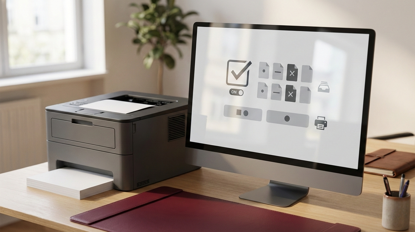 Collate option enabled in print settings concept