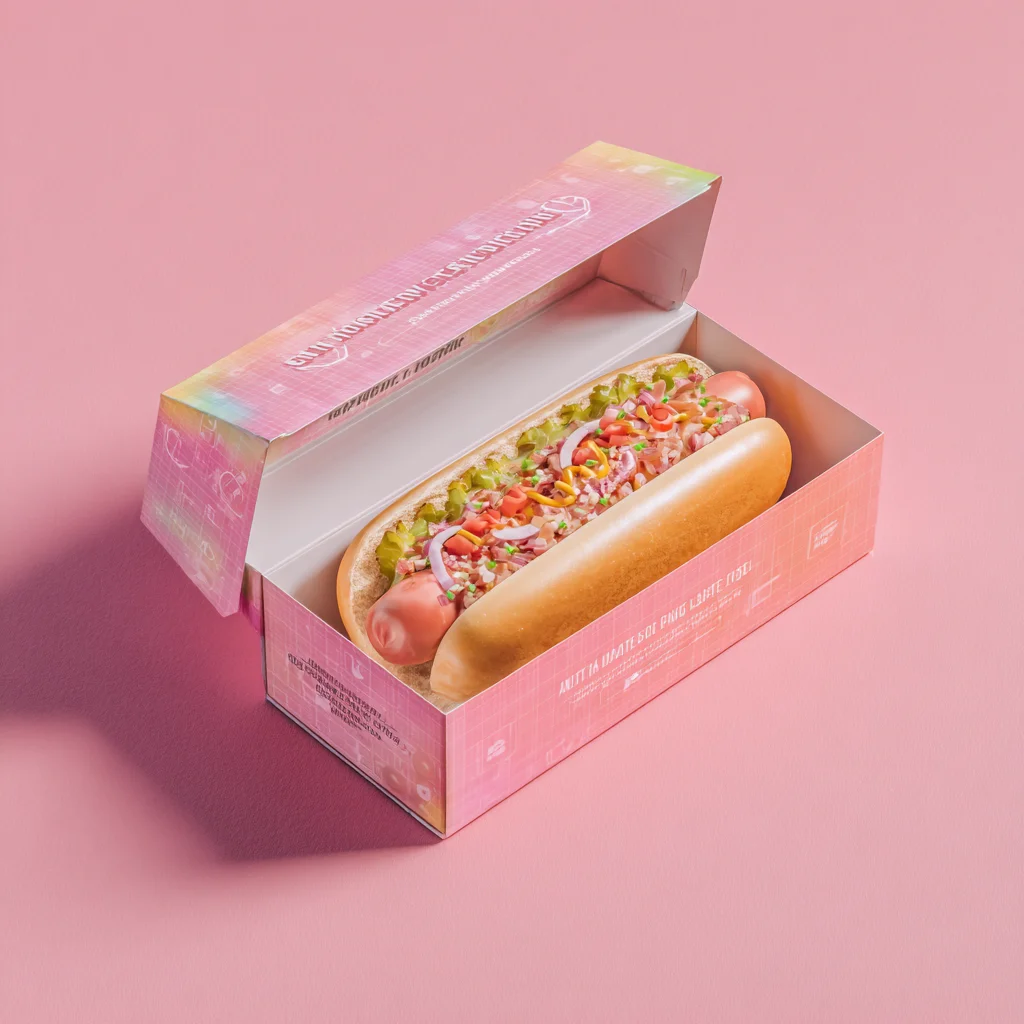 Custom fast food packaging hot dog box with eco friendly fast food packaging finish