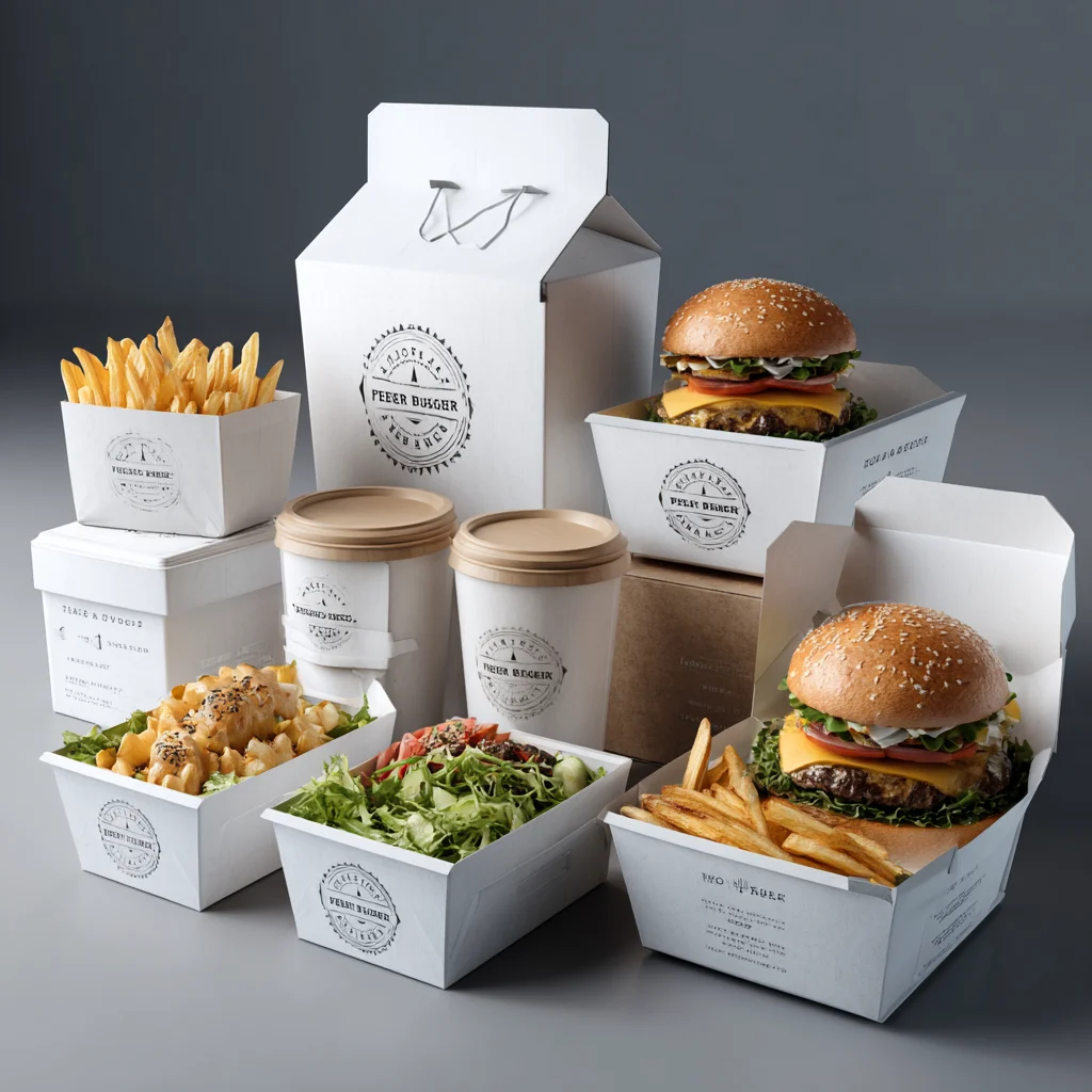 Variety of food containers and meals