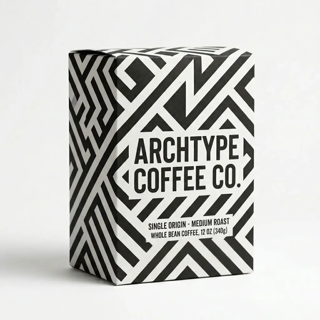 Minimal Coffee Black and White Box