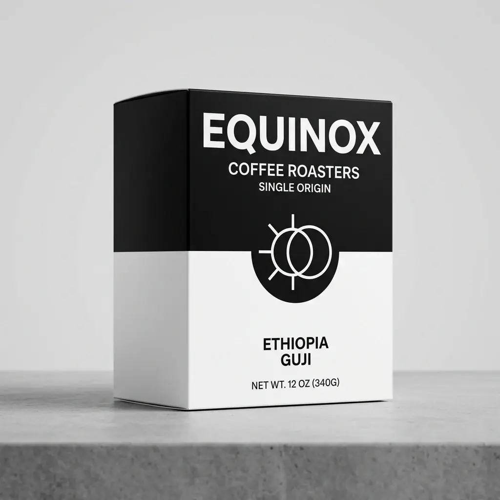 Minimal Coffee Black and White Box