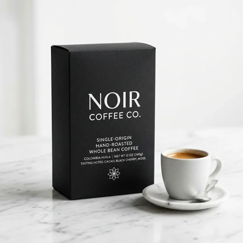 Minimal Coffee Black and White Box