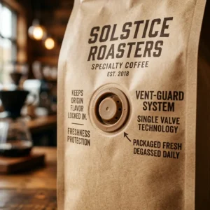 Kraft Paper Coffee Bag with Valve