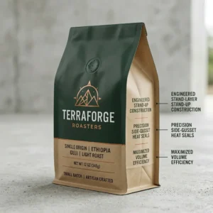 Coffee Gusset Bags with Valve
