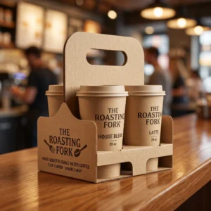 2 Cup Coffee Carrier with Handle