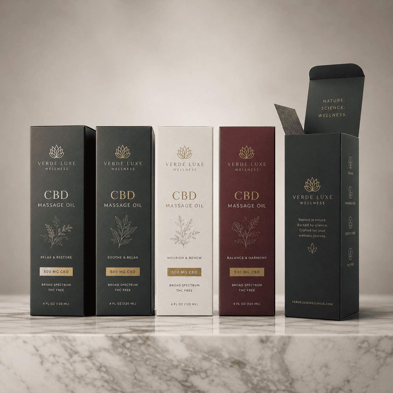 CBD Massage Oil Boxes