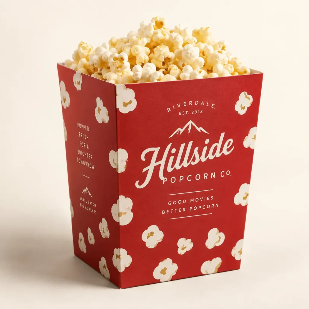 Colored Popcorn Boxes