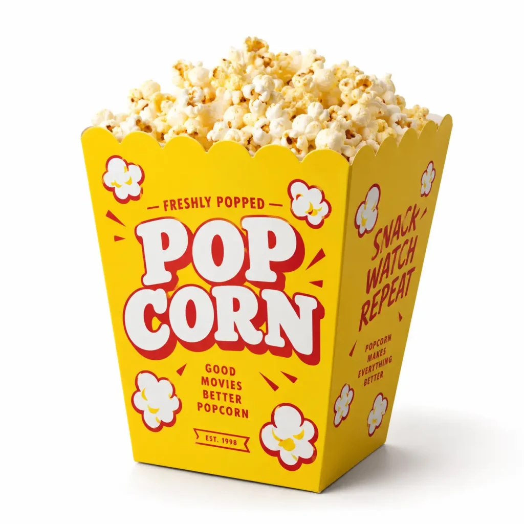 Colored Popcorn Boxes