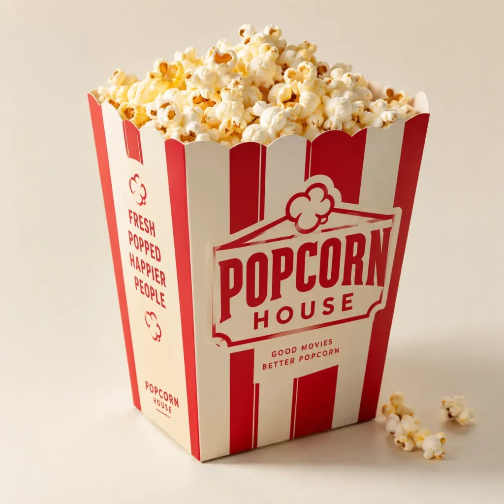 Grease Resistant Popcorn Boxes