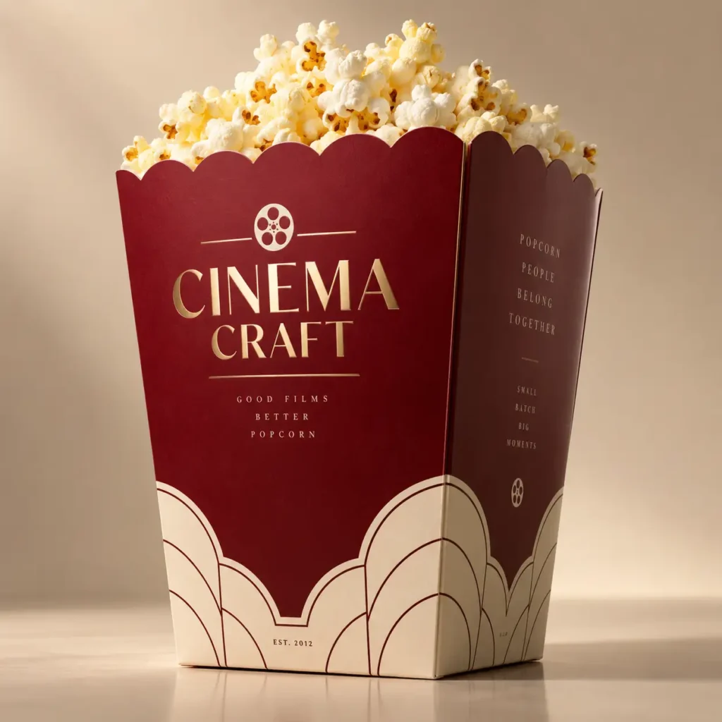 Grease Resistant Popcorn Boxes