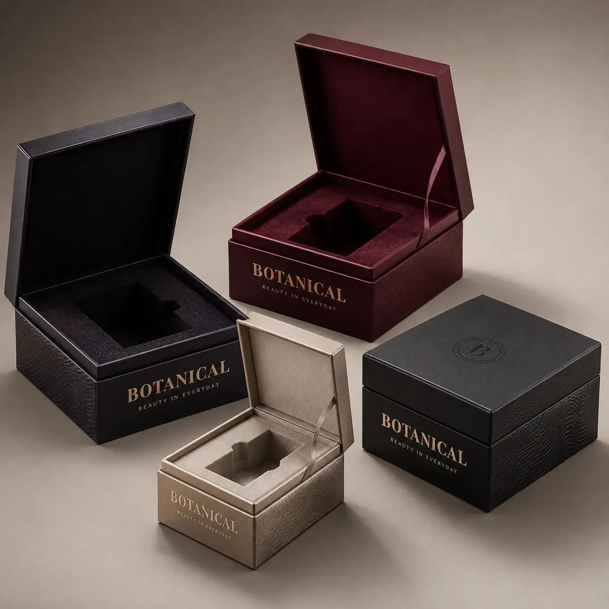 Hinged Lid Luxury Rigid Boxes