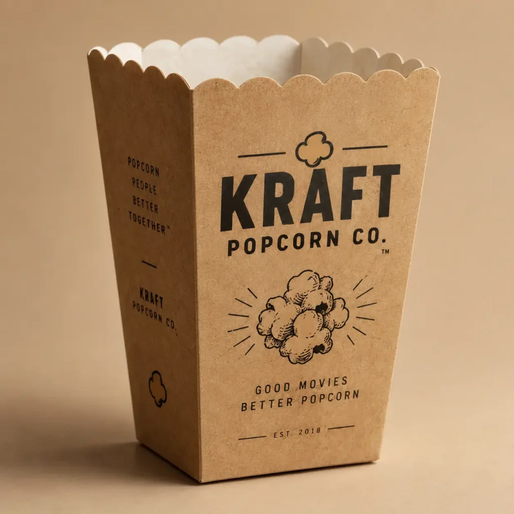 Kraft Popcorn Boxes