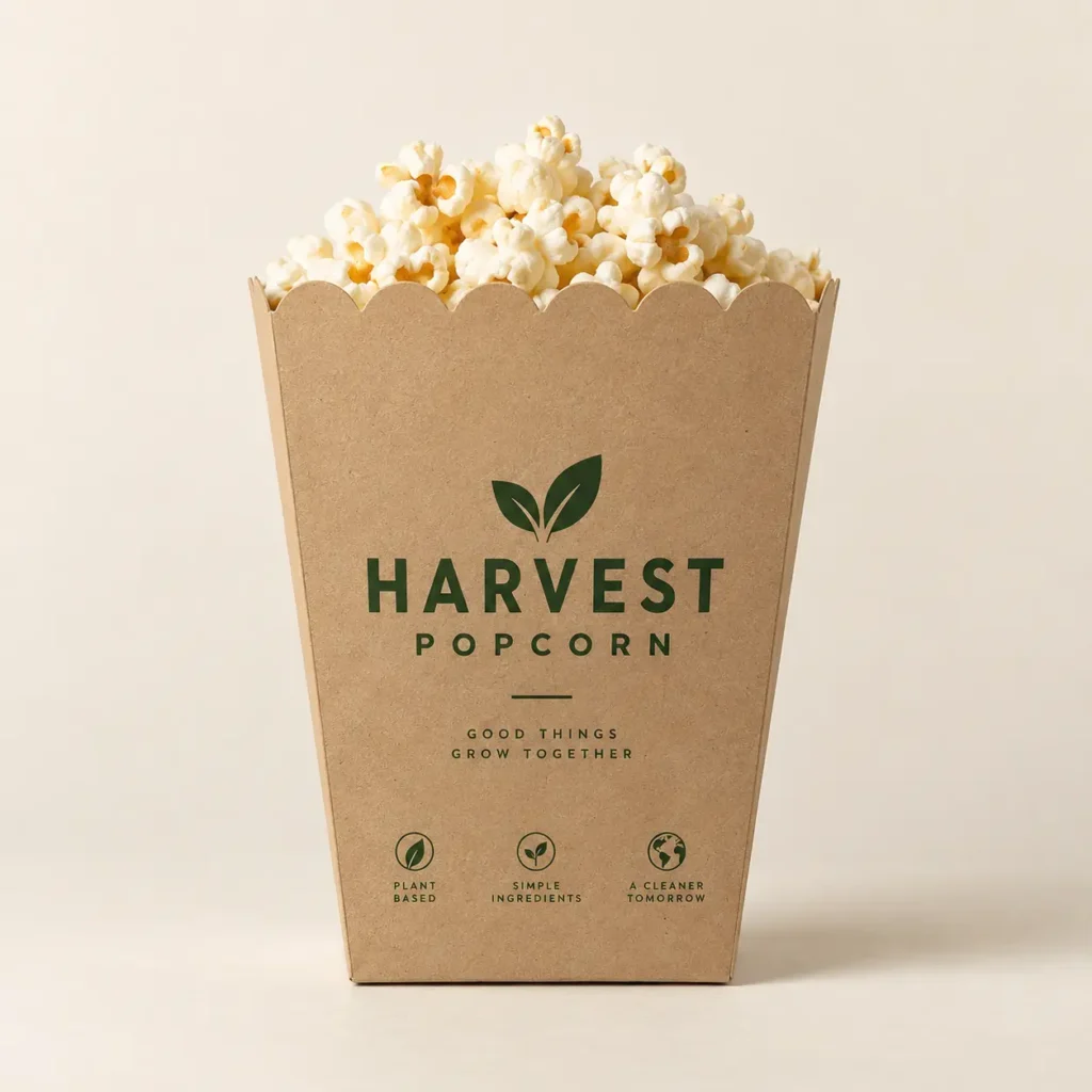 Kraft Popcorn Boxes