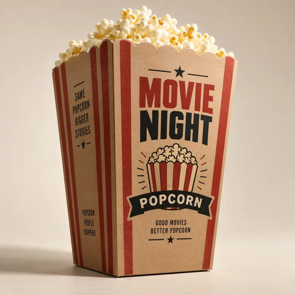 Kraft Popcorn Boxes