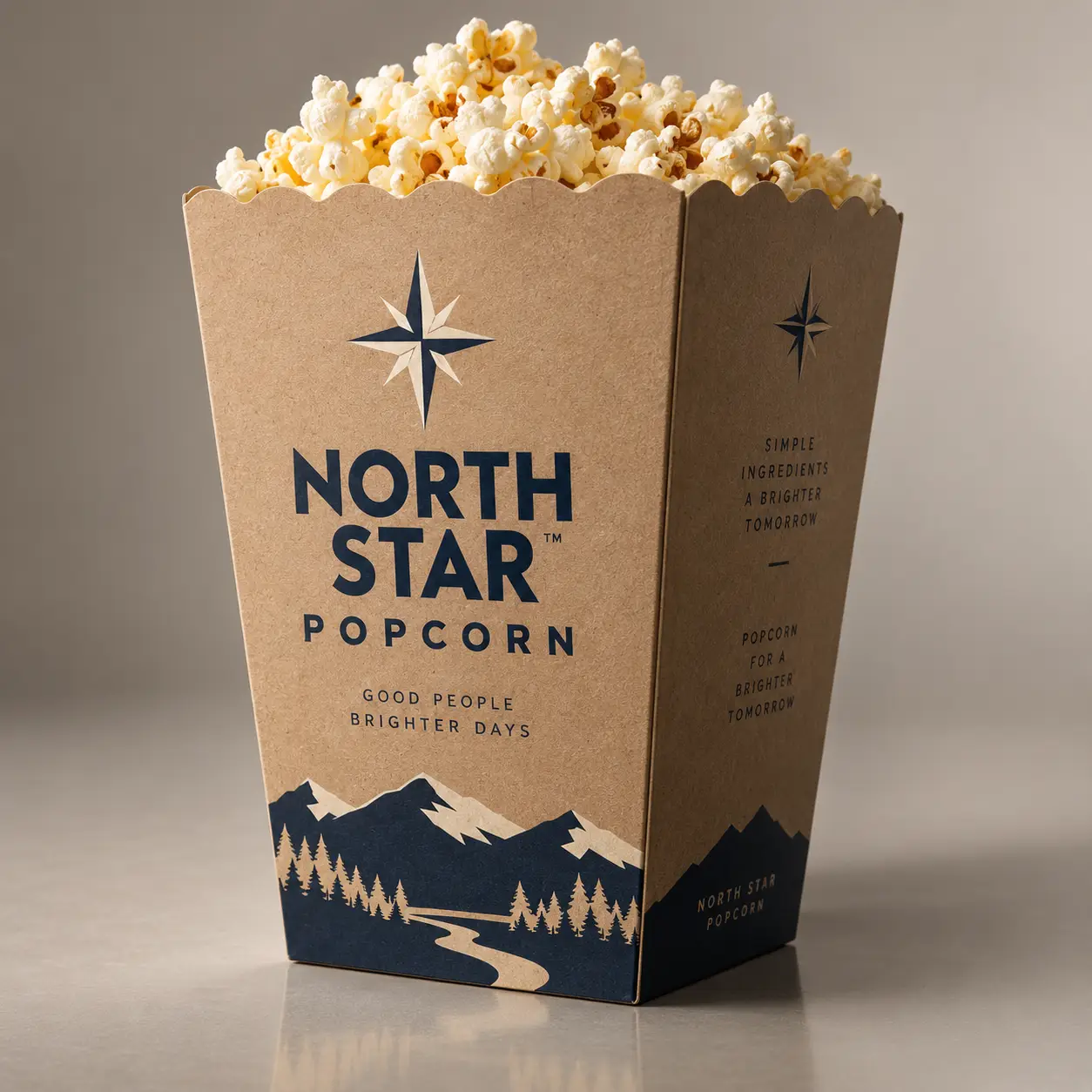 Kraft Popcorn Boxes
