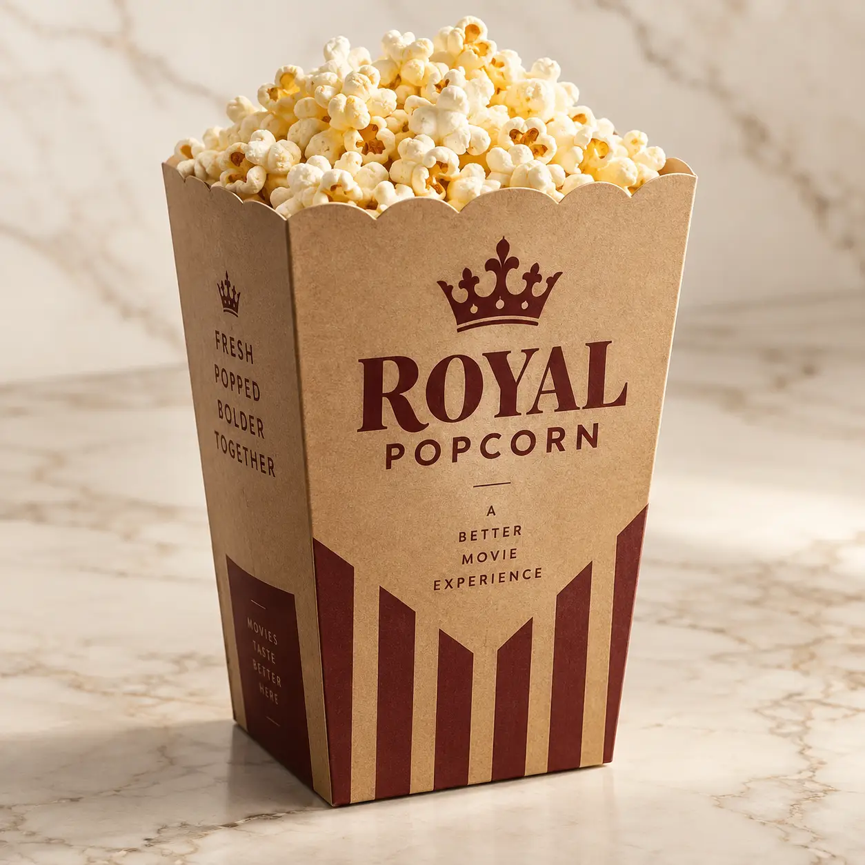 Kraft Popcorn Boxes