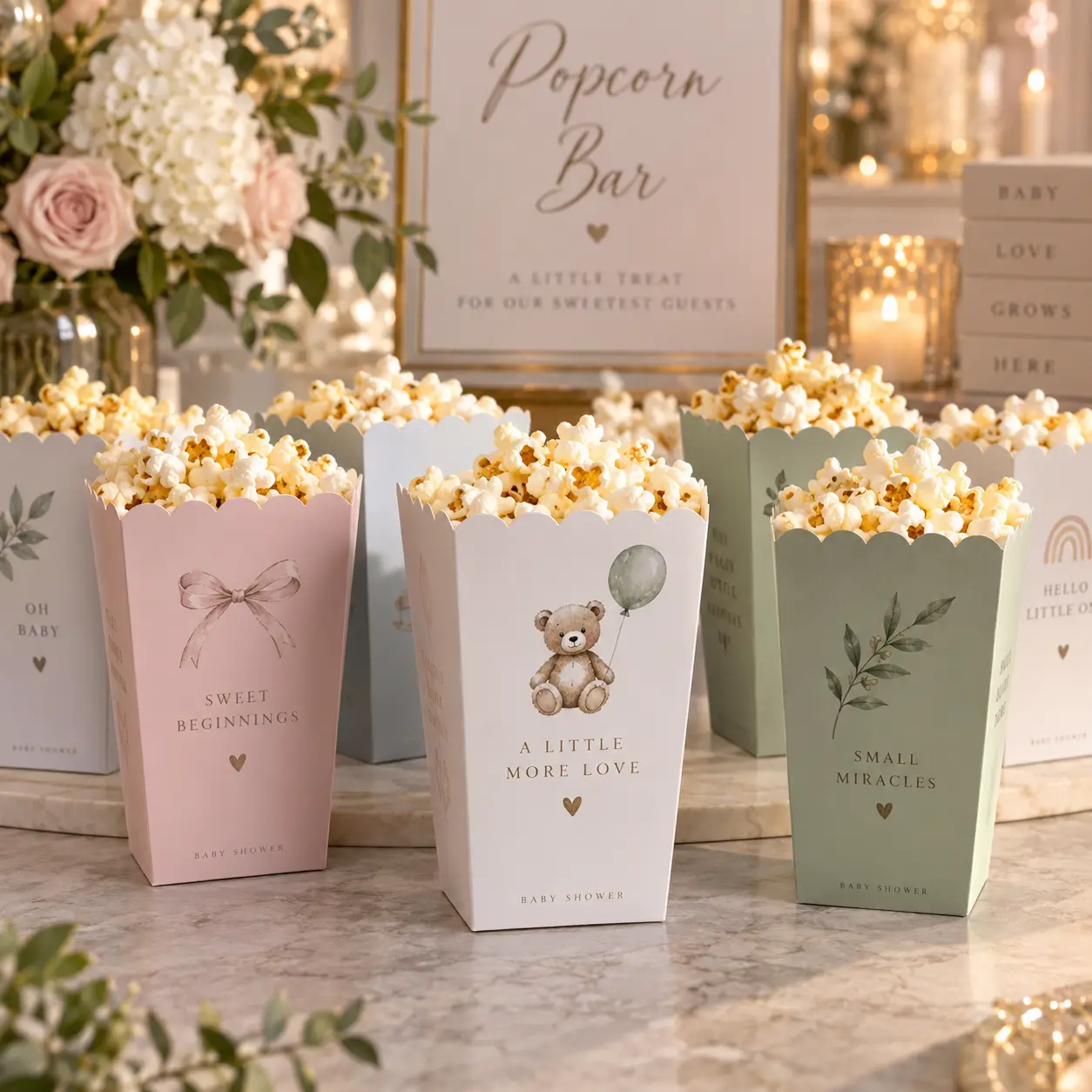 Popcorn Boxes for Baby Showers