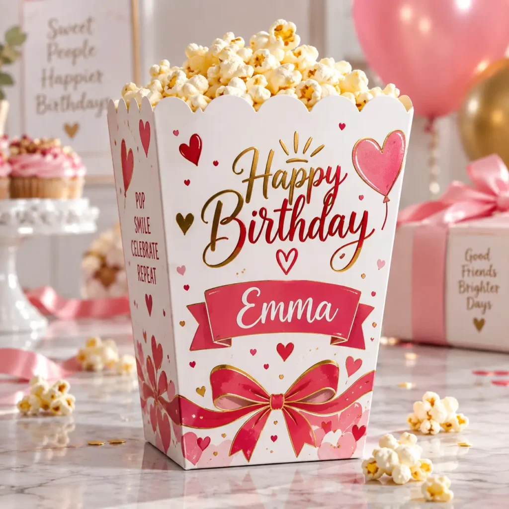 Popcorn Boxes for Birthday Parties