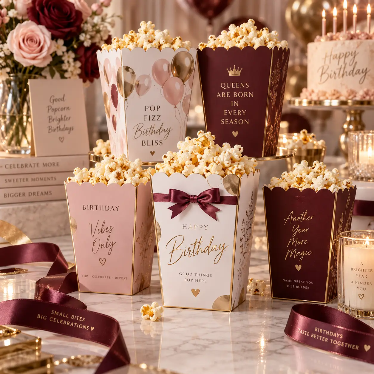 Popcorn Boxes for Birthday Parties