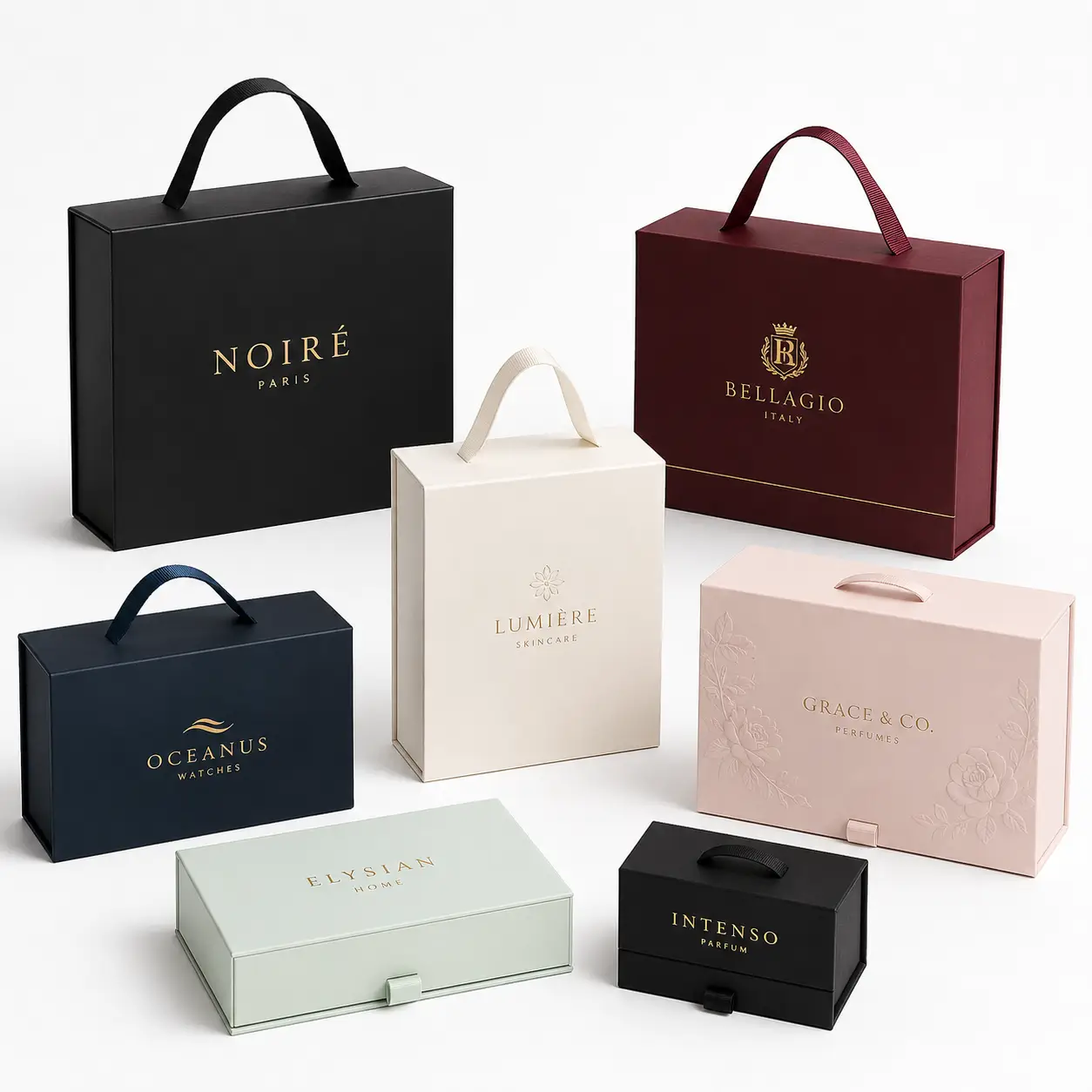 Rigid Presentation Boxes With Handles