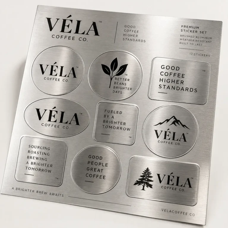 Custom Brushed Aluminum Stickers & Labels