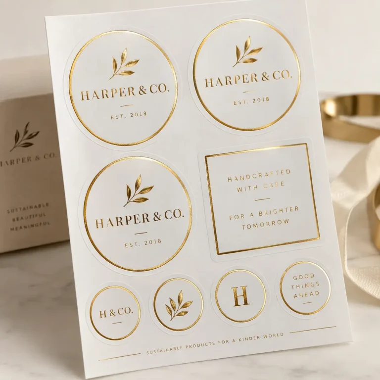 Custom Gold Foil Stickers & Labels